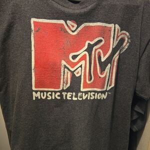 MTV Red and White Logo Tee